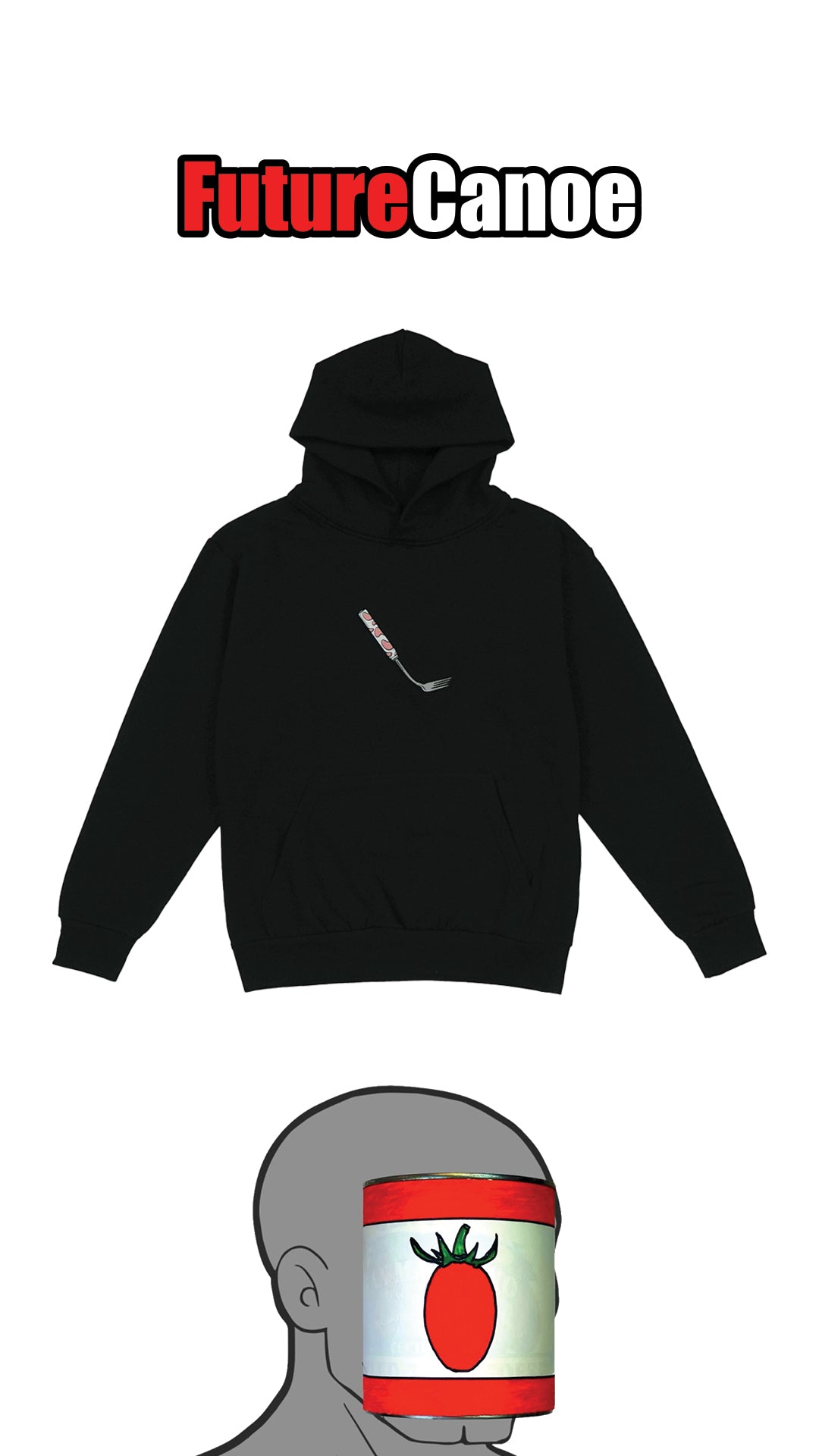 LIGMA FORK HOODIE- BLACK